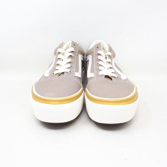 Vans Old Skool Stacked Platform Shoe Sneaker Cobblestone Gray Womens Size 7 US - Picture 7 of 12